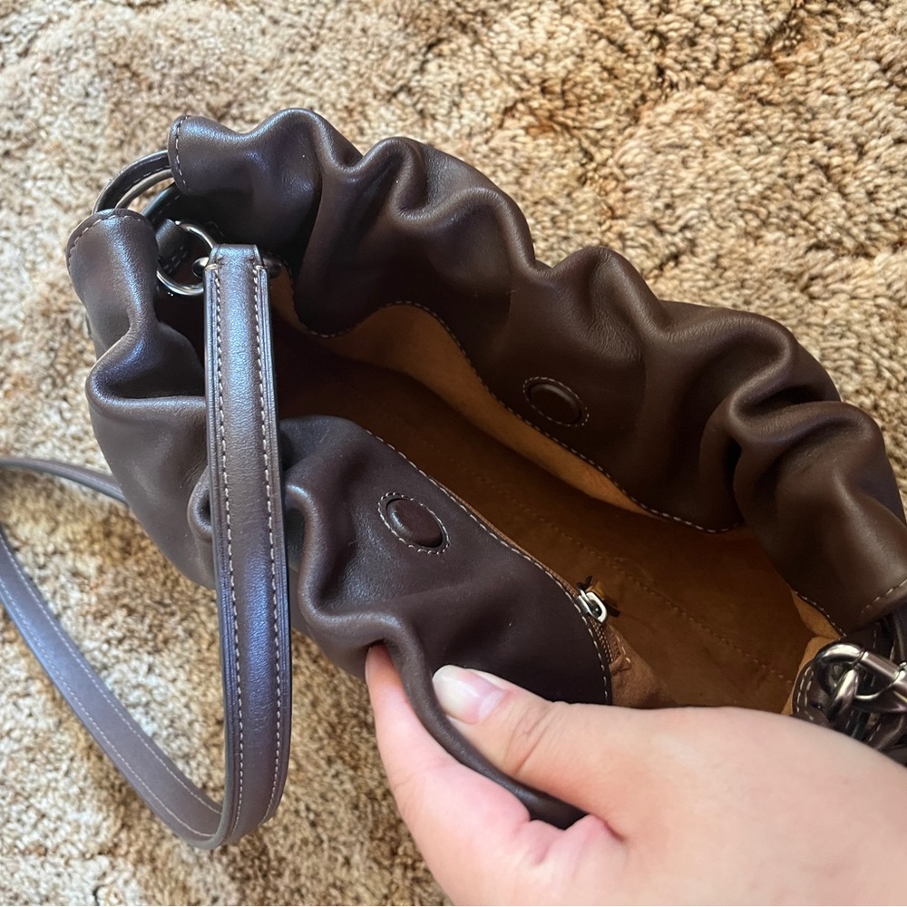 Coach Faye Crossbody in dark brown with silver hardware - Picture 3 of 6